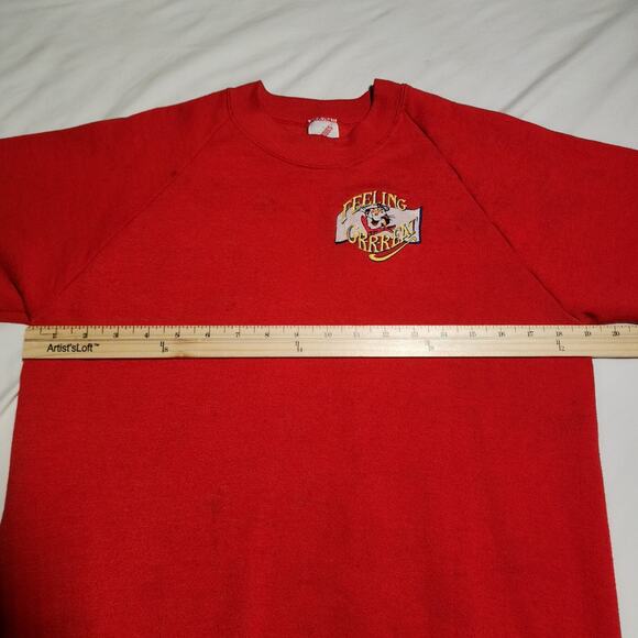 Vintage Kellogg's Tony the Tiger Frosted Flakes Sweatshirt Pullover Mens Size M - Picture 5 of 7